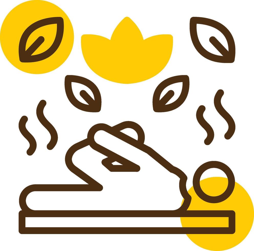 Stretching Yellow Lieanr Circle Icon vector