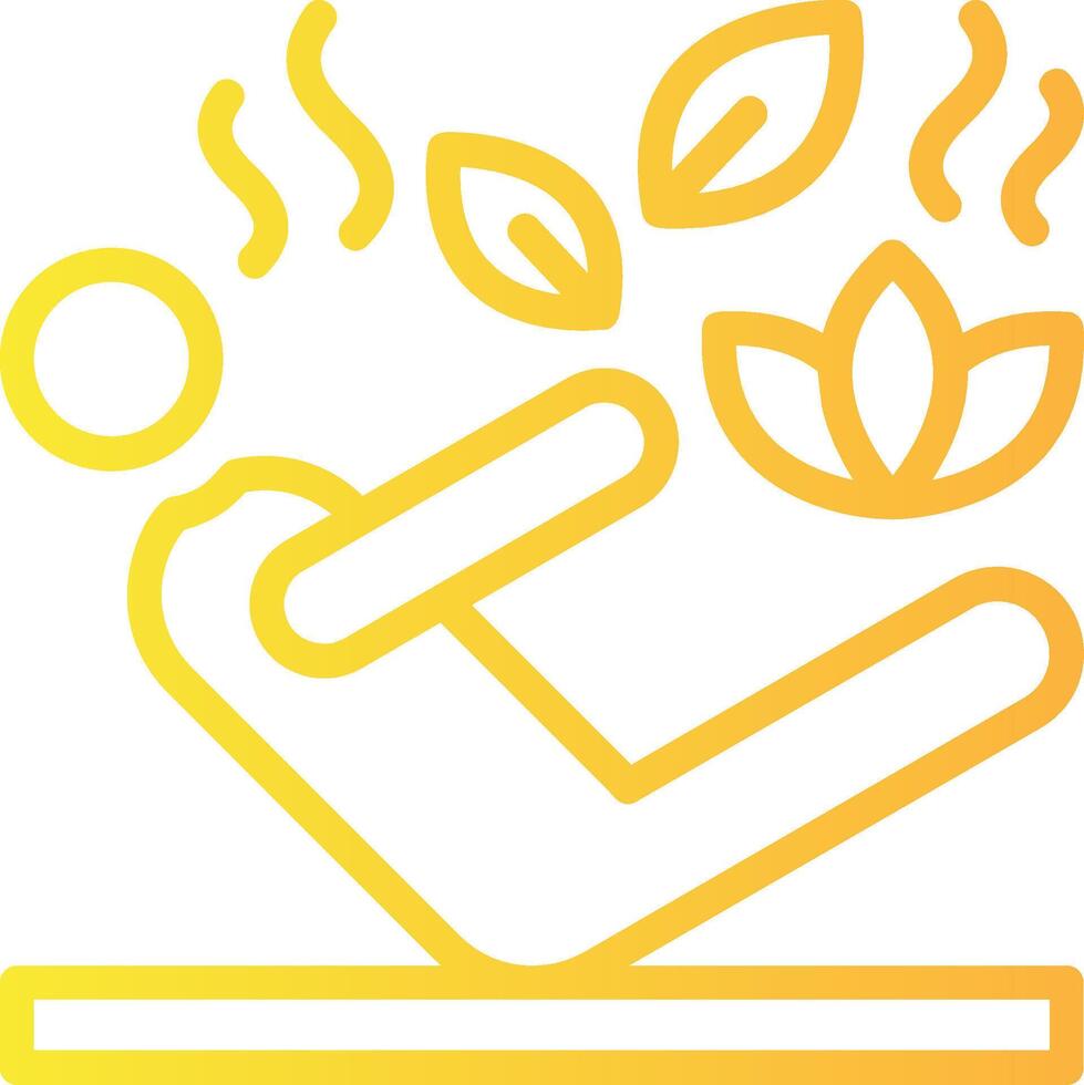 Posture Linear Gradient Icon vector