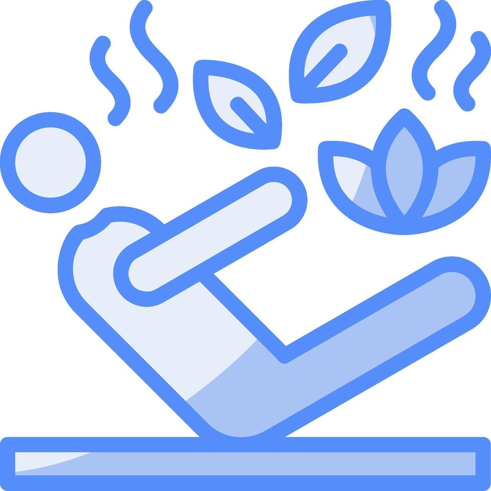 Posture Line Filled Blue Icon vector