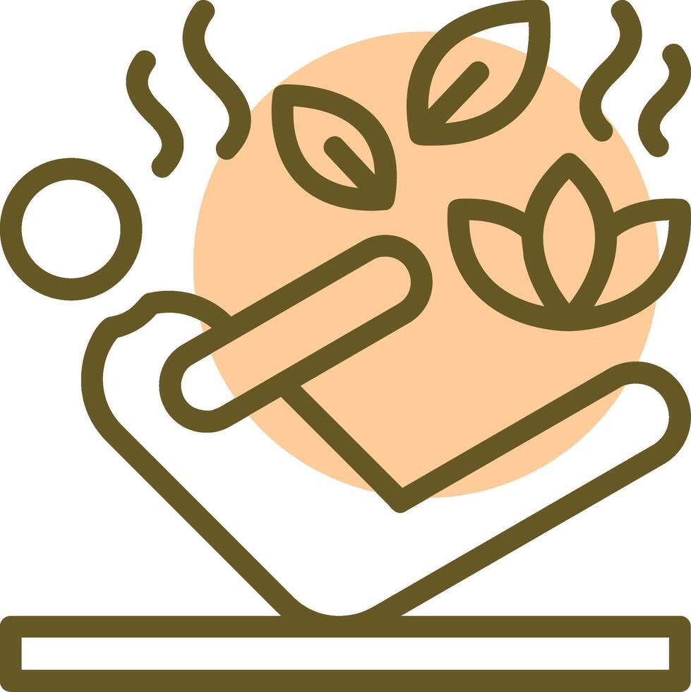 Posture Linear Circle Icon vector