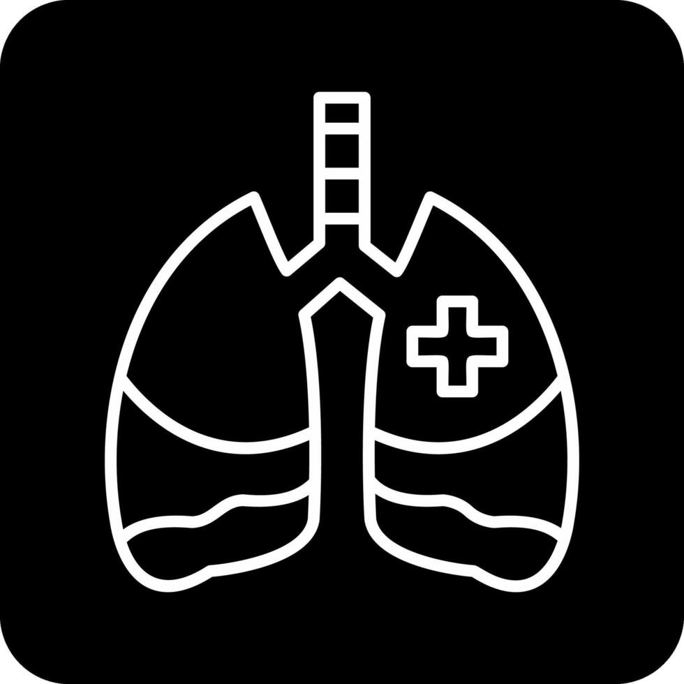 icono de vector de pulmones