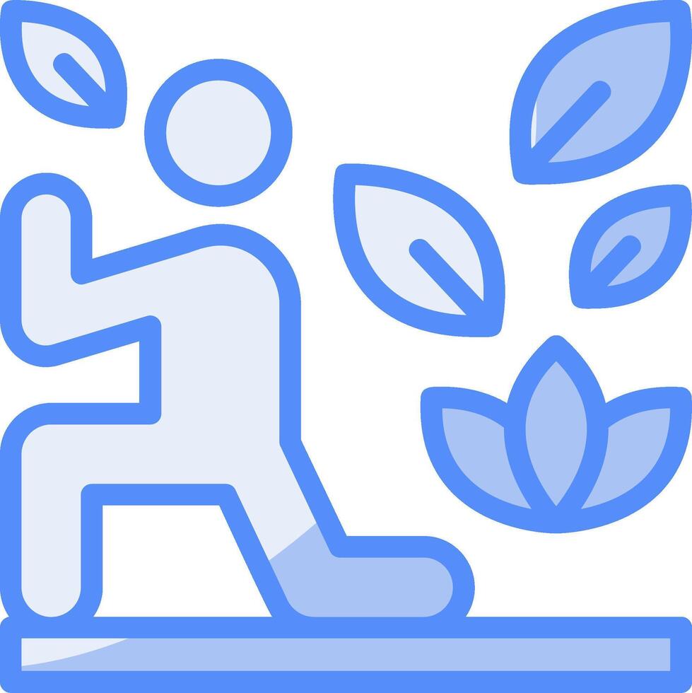 HIIT Line Filled Blue Icon vector