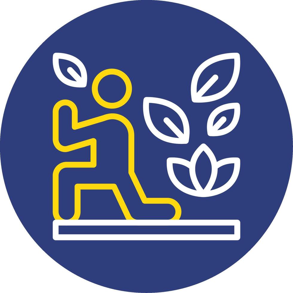 HIIT Dual Line Circle Icon vector