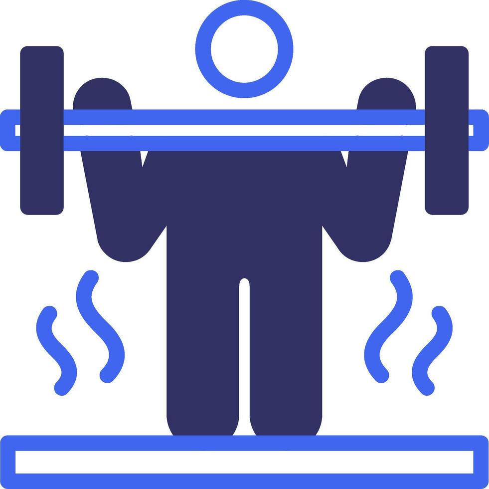 CrossFit Solid Two Color Icon vector