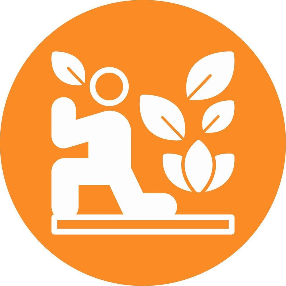 HIIT Glyph Circle Icon vector