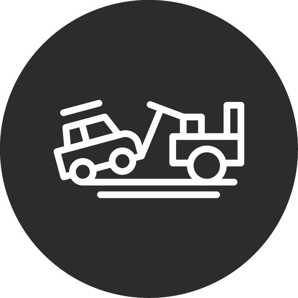 Towed vehicle Inverted Icon vector