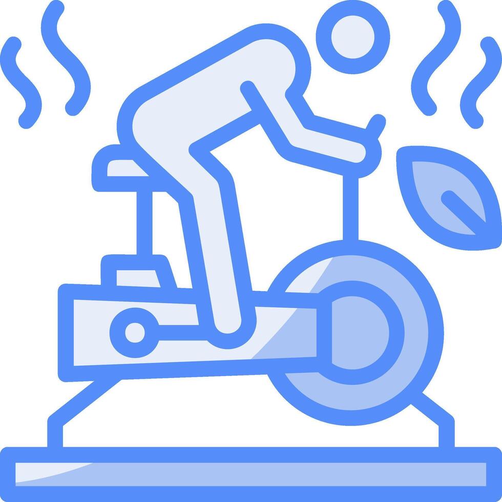 Spinning Line Filled Blue Icon vector