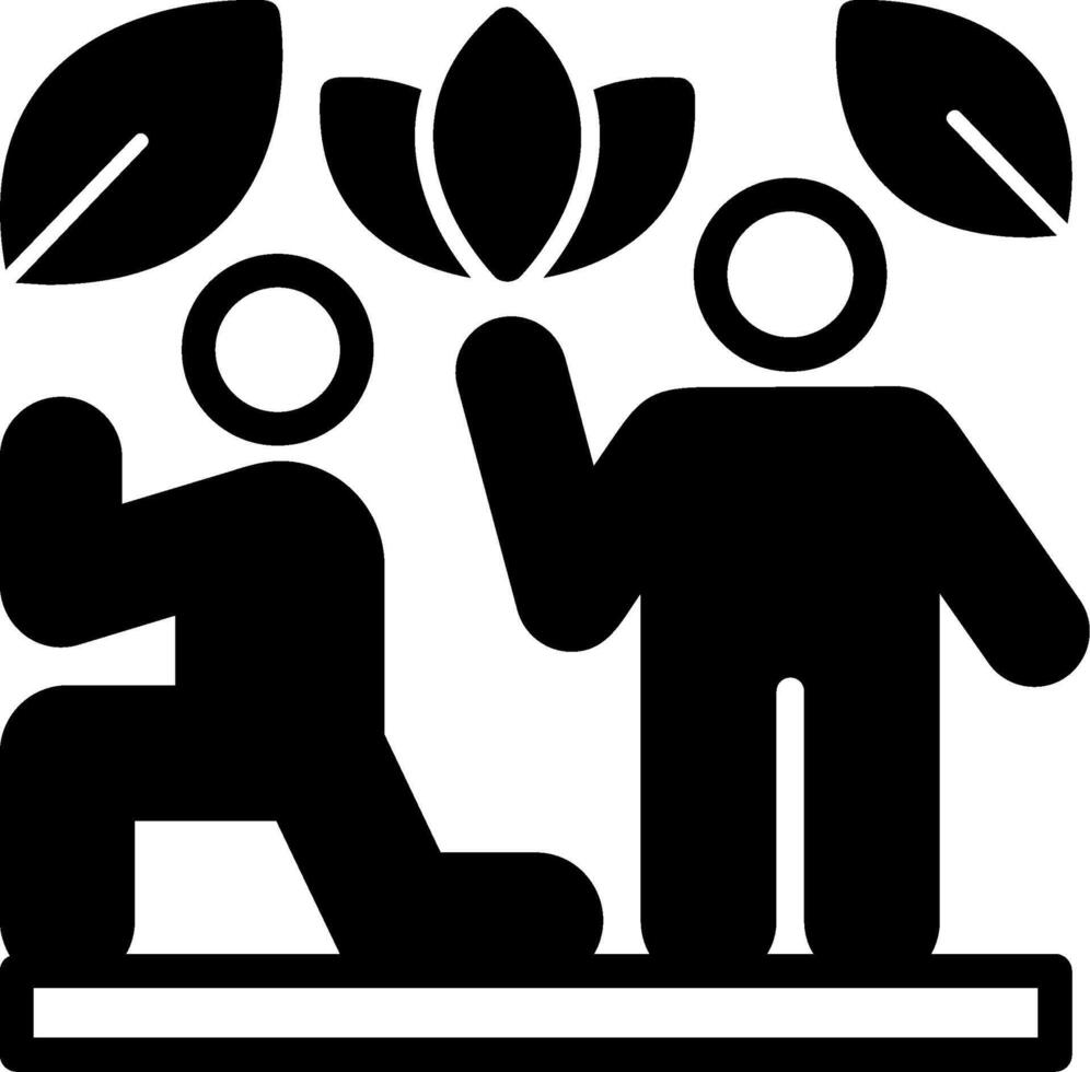 Personal Trainer Glyph Icon vector