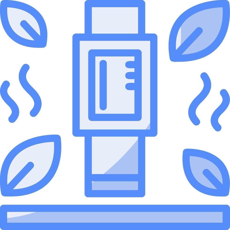 Fitness Tracker Line Filled Blue Icon vector