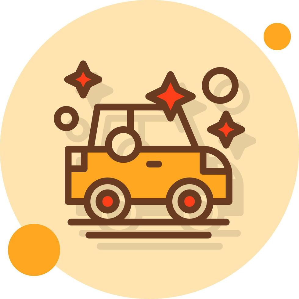 Car wash Filled Shadow Circle Icon vector
