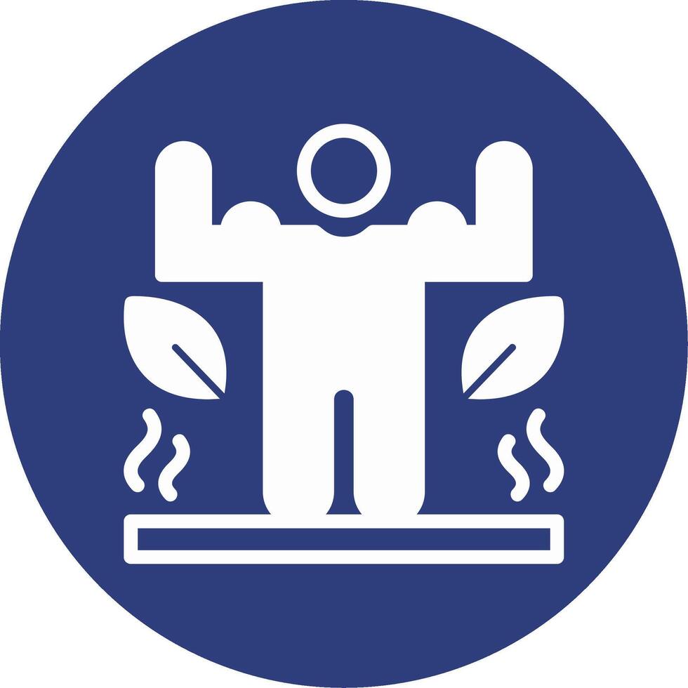 Muscle Mass Glyph Circle Icon vector