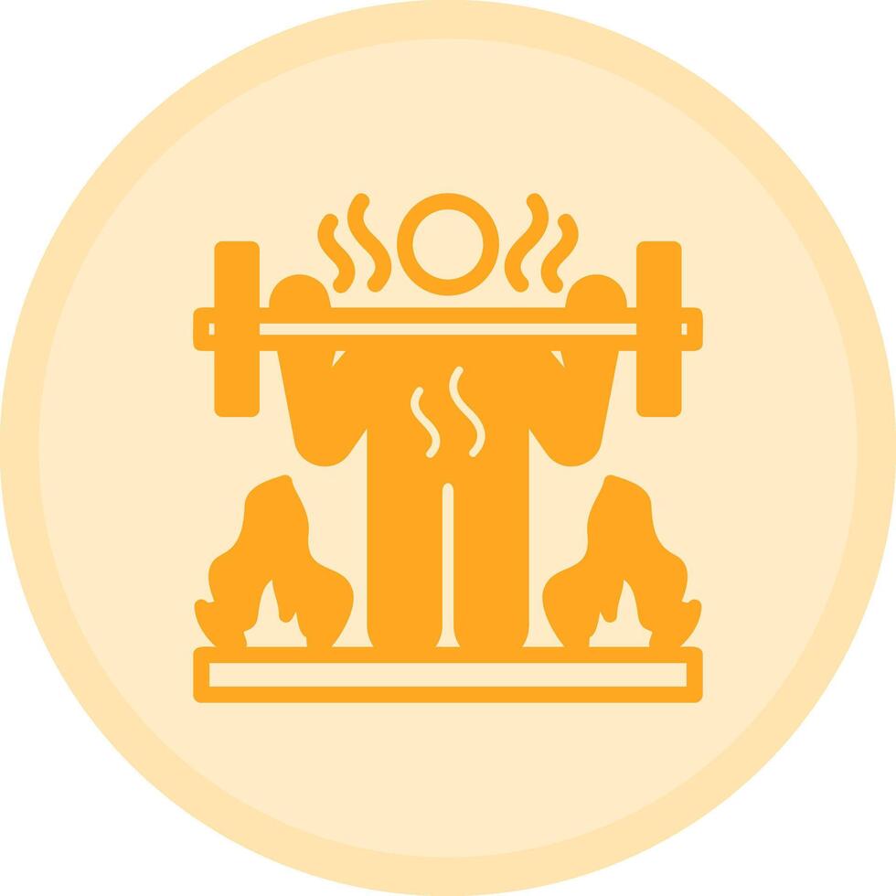 Calorie Burn Multicolor Circle Icon vector
