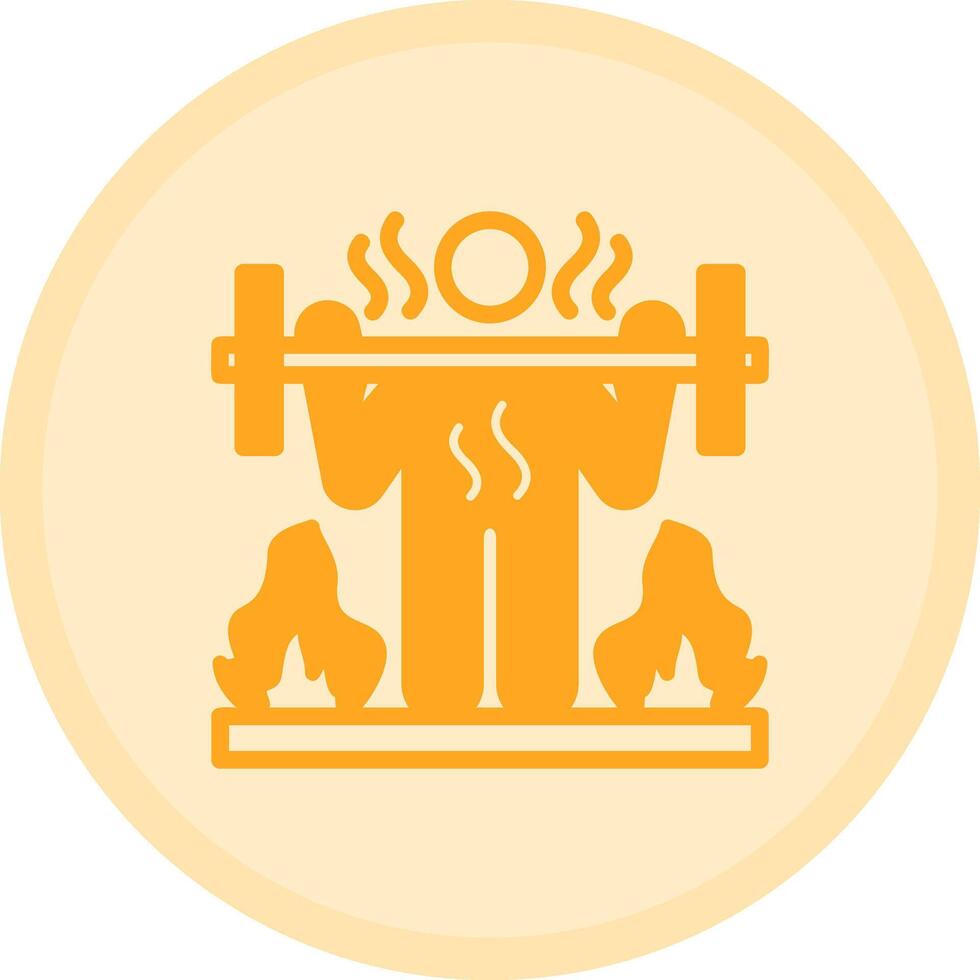 Calorie Burn Multicolor Circle Icon vector