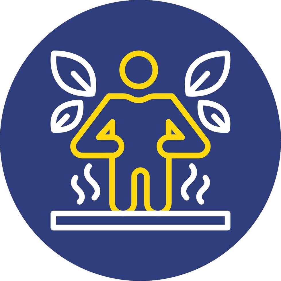 Resting Metabolic Rate Dual Line Circle Icon vector