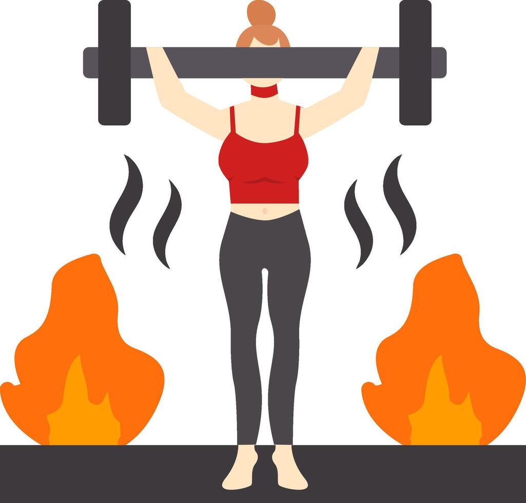 Calorie Burn Flat Icon vector