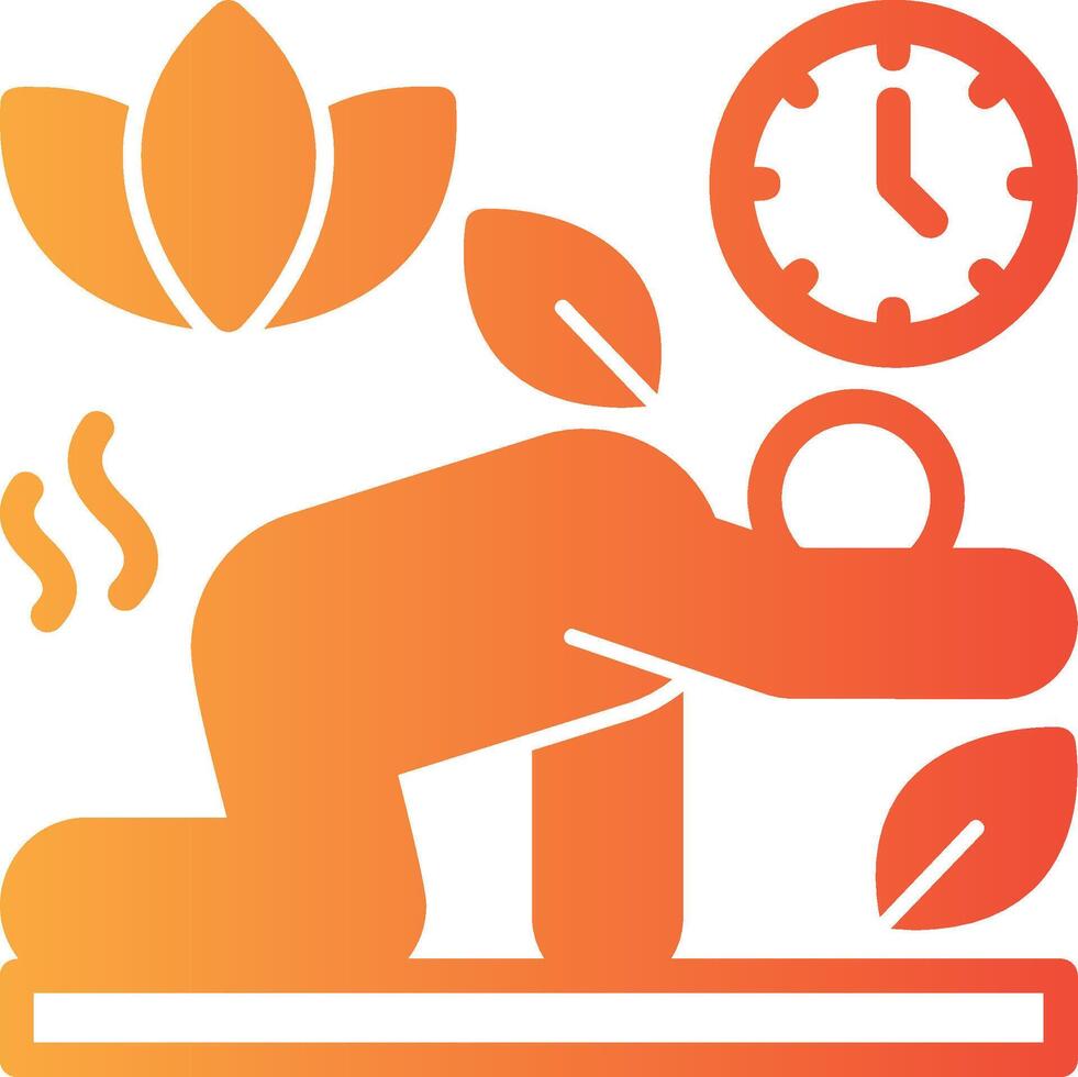 Active Minutes Solid Multi Gradient Icon vector