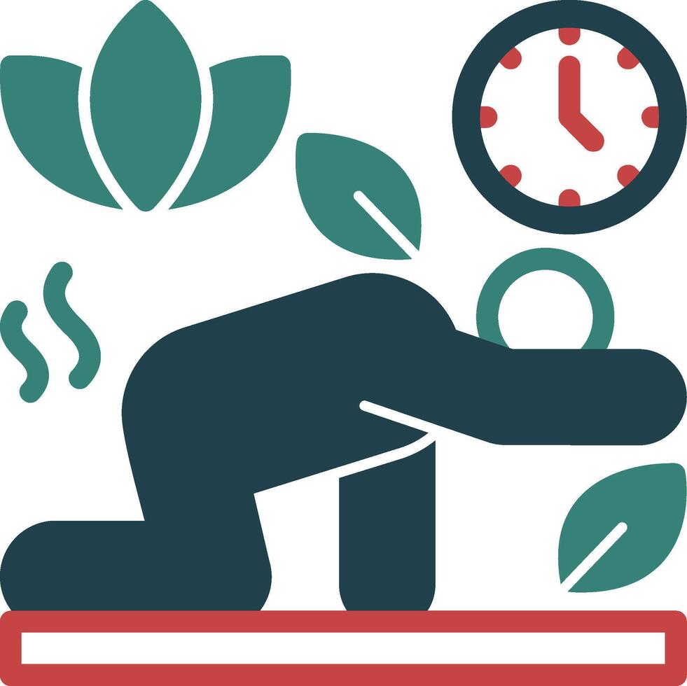Active Minutes Glyph Two Color Icon vector