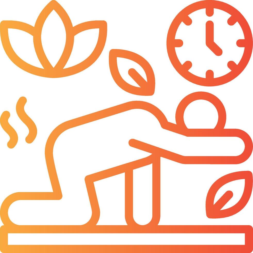 Active Minutes Linear Gradient Icon vector