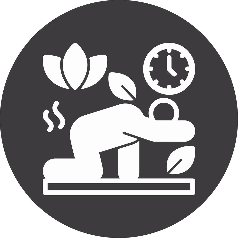 Active Minutes Glyph Circle Icon vector