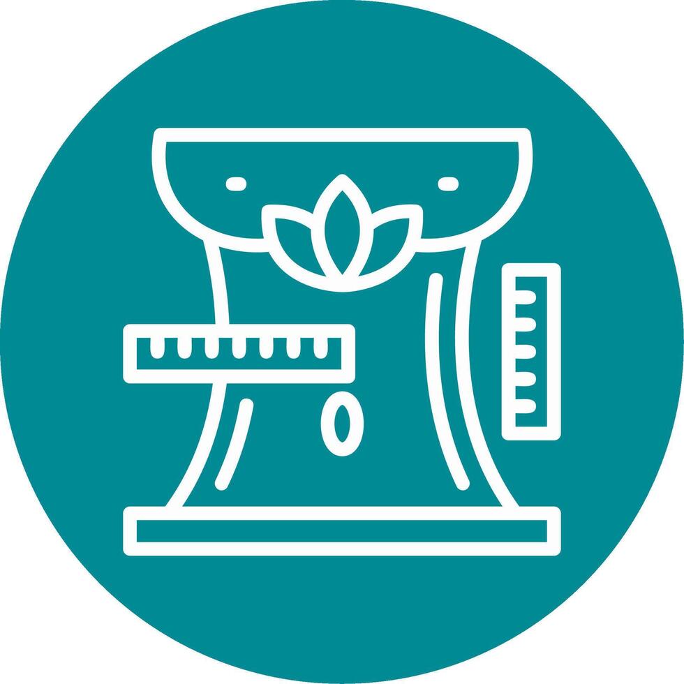 Body Measurements Outline Circle Icon vector
