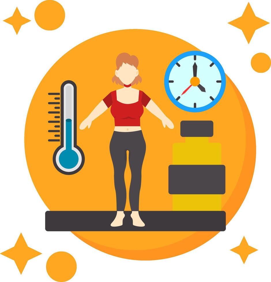 Hydration Goals Tailed Color Icon vector