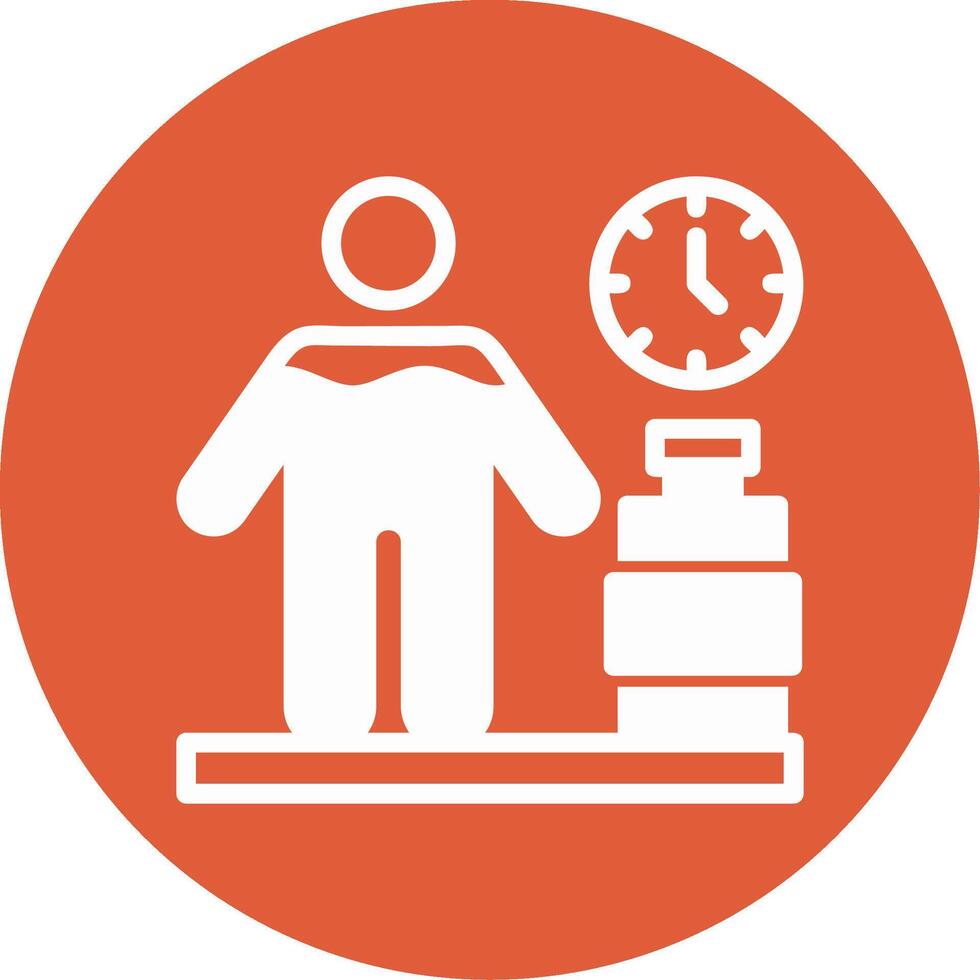 Hydration Goals Glyph Circle Icon vector