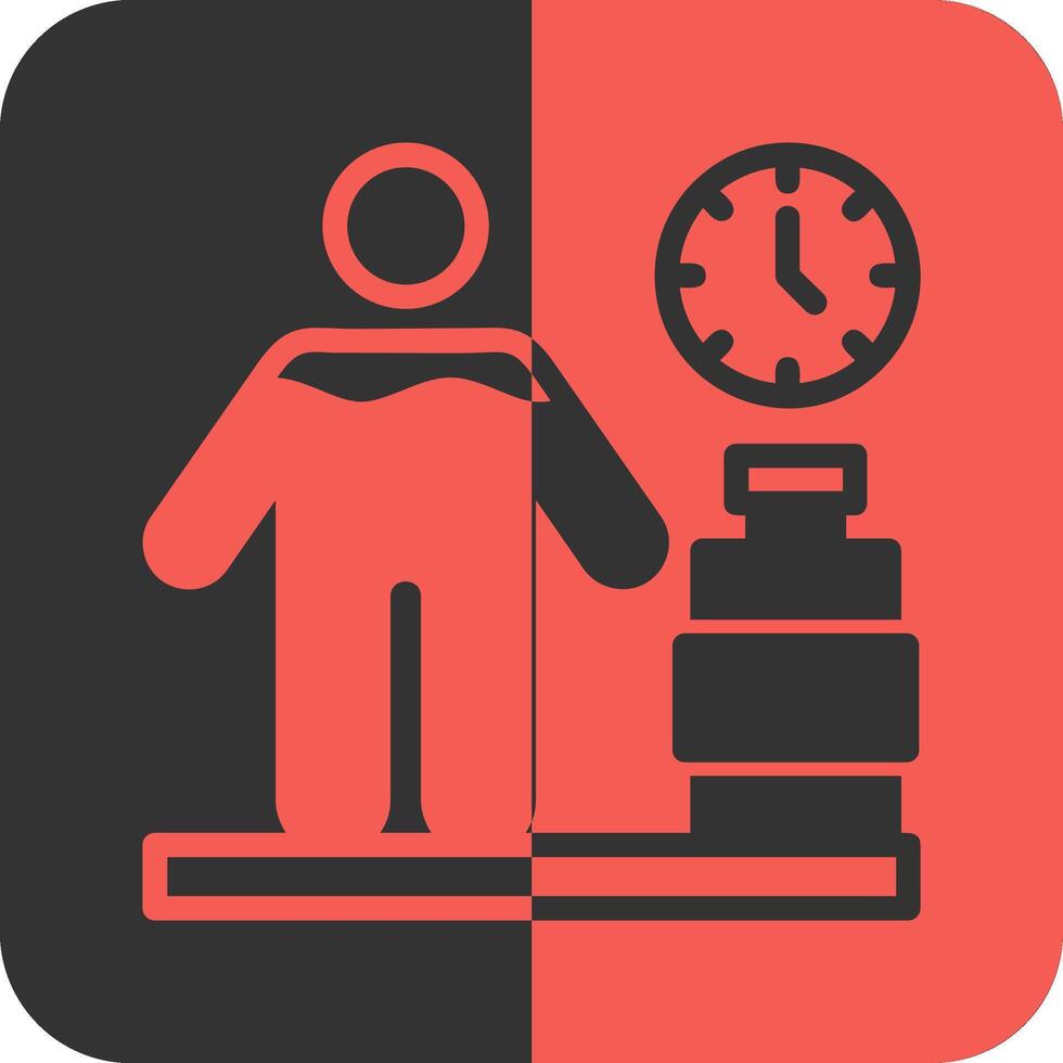 Hydration Goals Red Inverse Icon vector