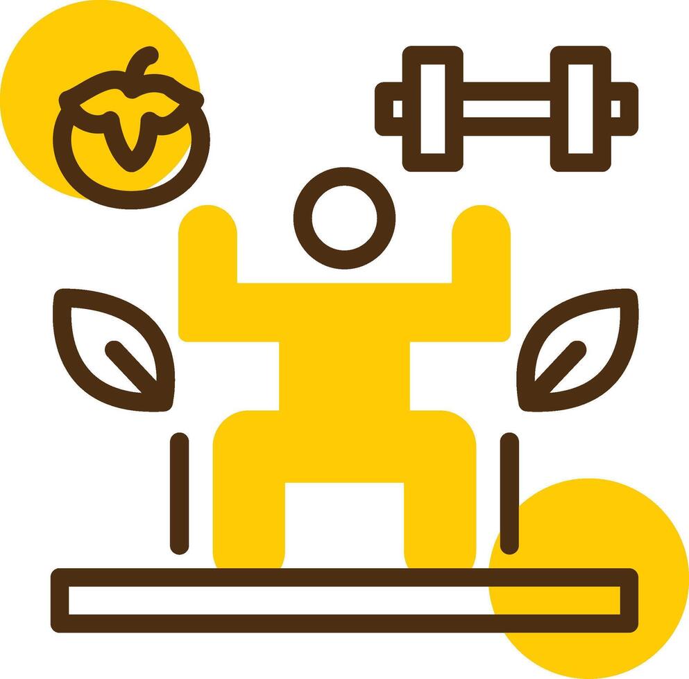 Balanced Lifestyle Yellow Lieanr Circle Icon vector