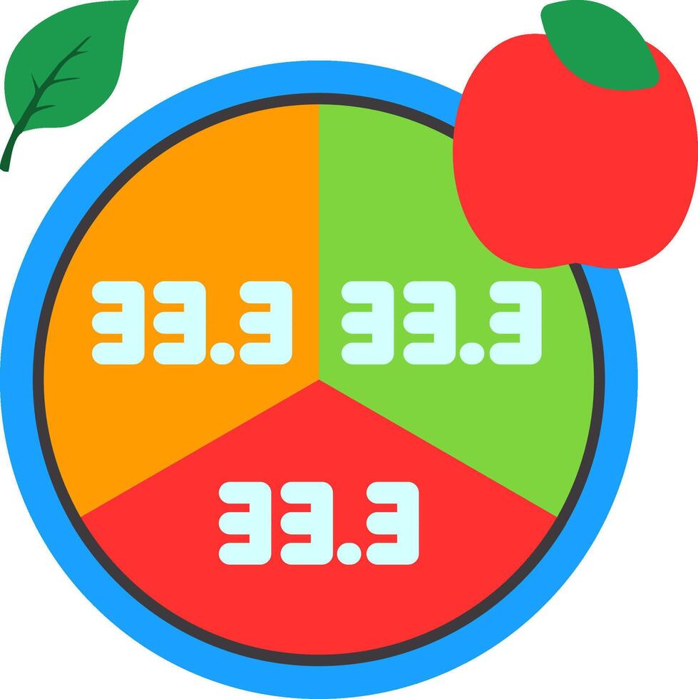 Portion Sizes Flat Icon vector