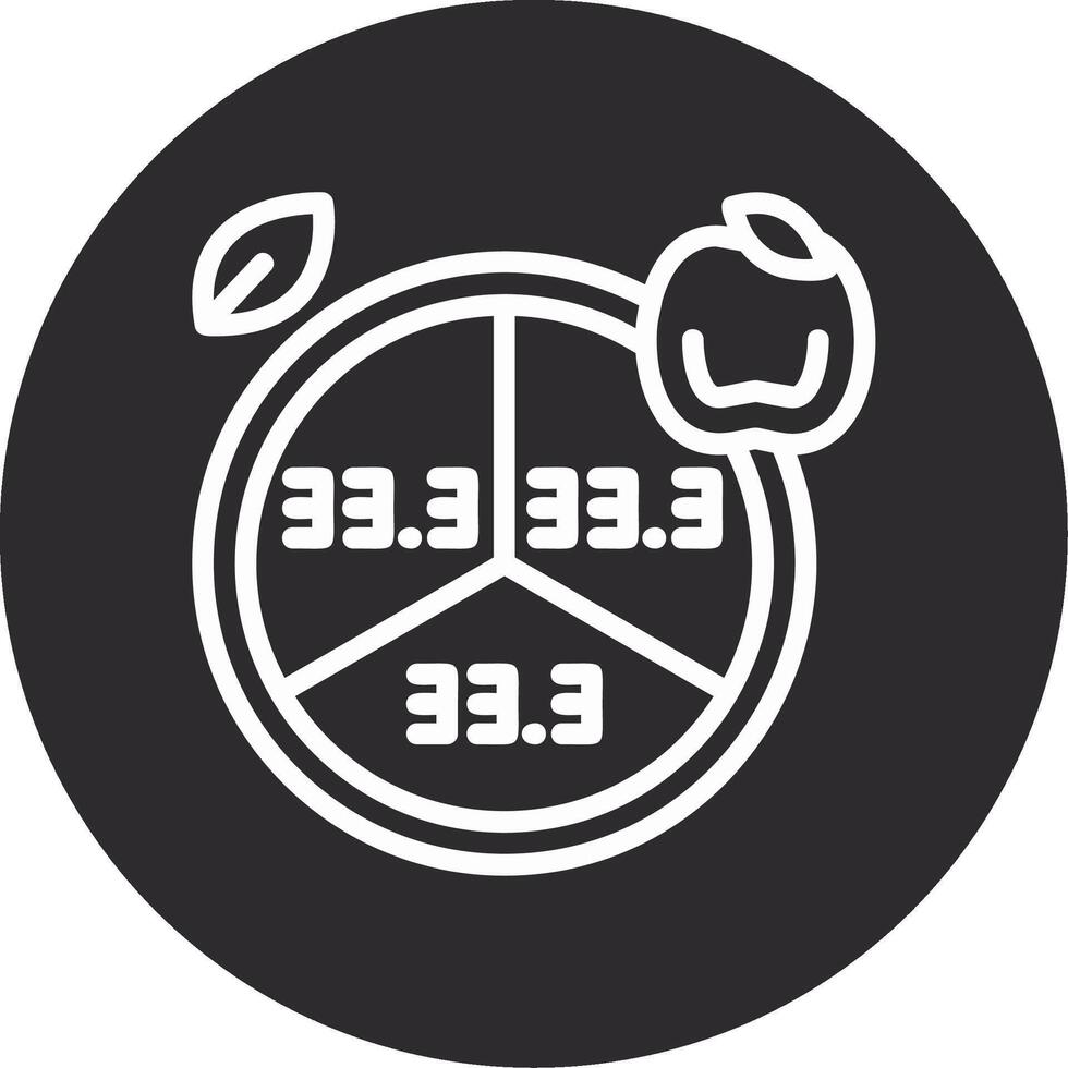 Portion Sizes Inverted Icon vector