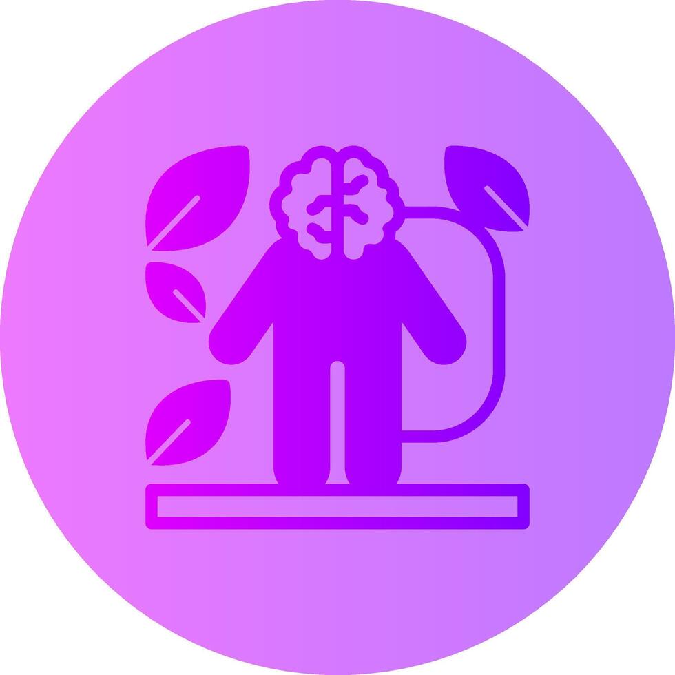 Mind-Body Connection Gradient Circle Icon vector
