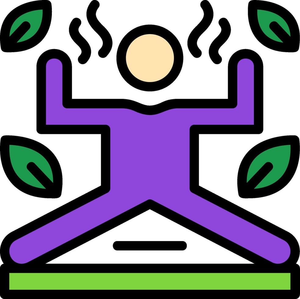 Flexibility Training Line Filled Icon vector
