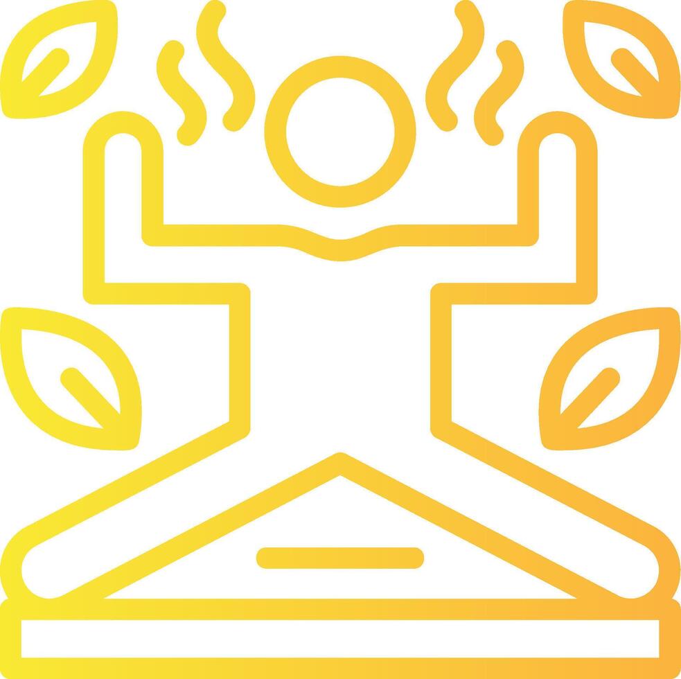 Flexibility Training Linear Gradient Icon vector