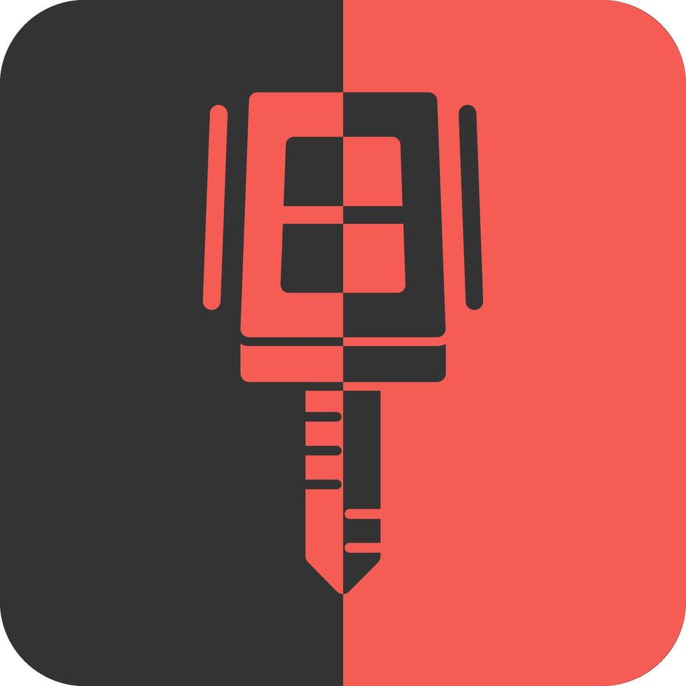 Car key Red Inverse Icon vector