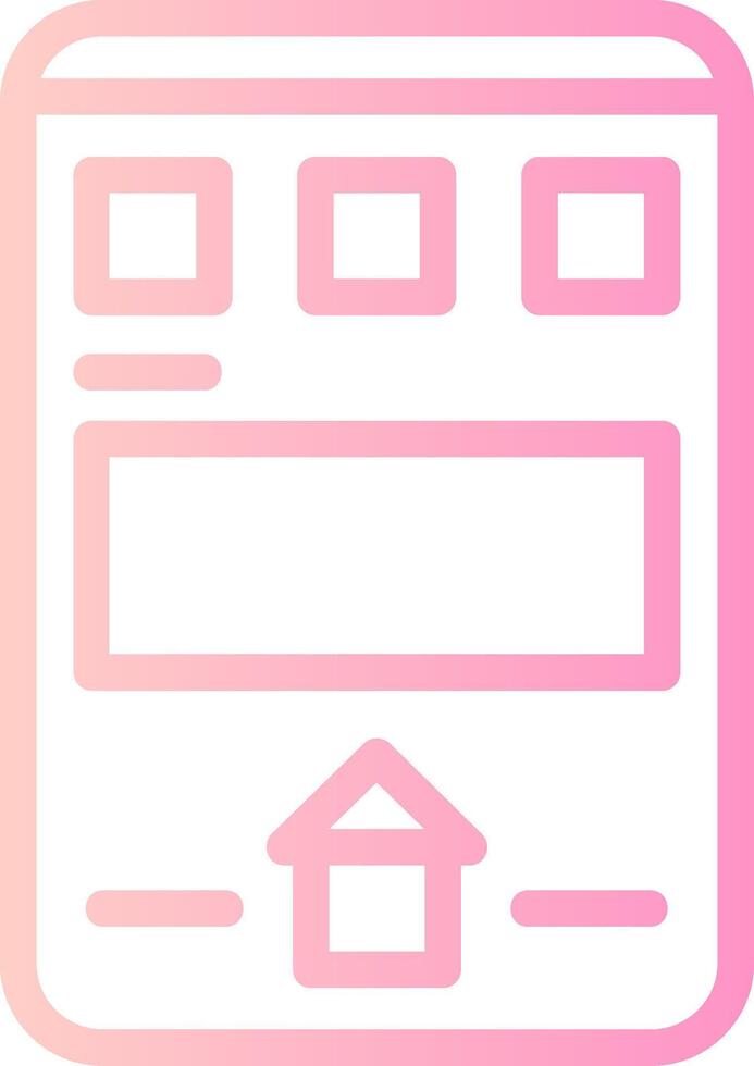 Home Linear Gradient Icon vector