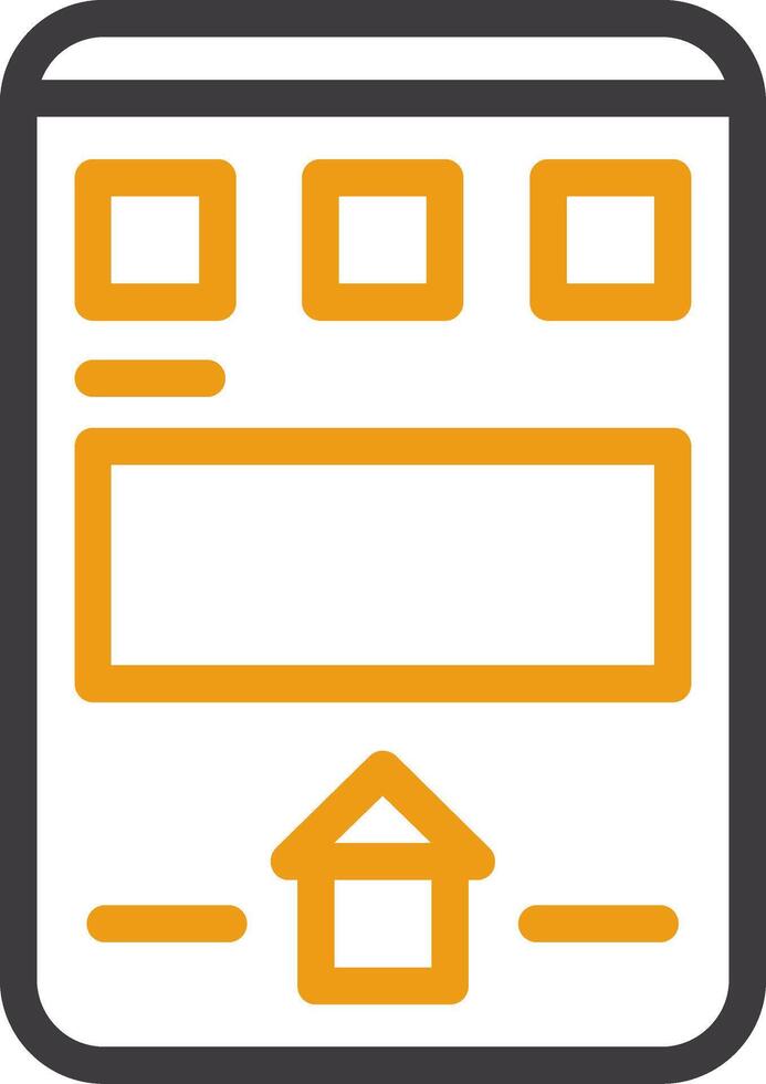 Home Line Two Color Icon vector