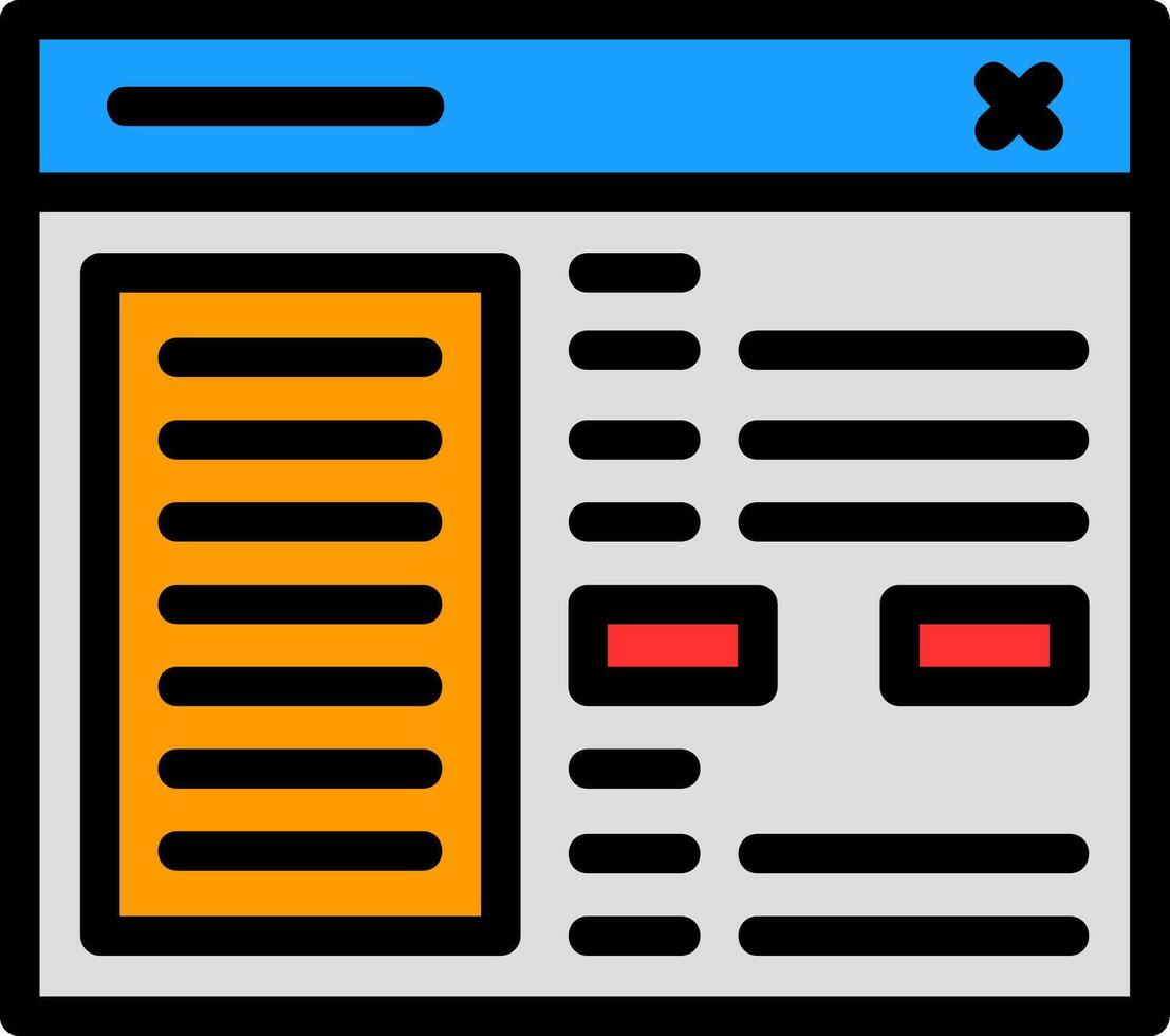 Settings Line Filled Icon vector