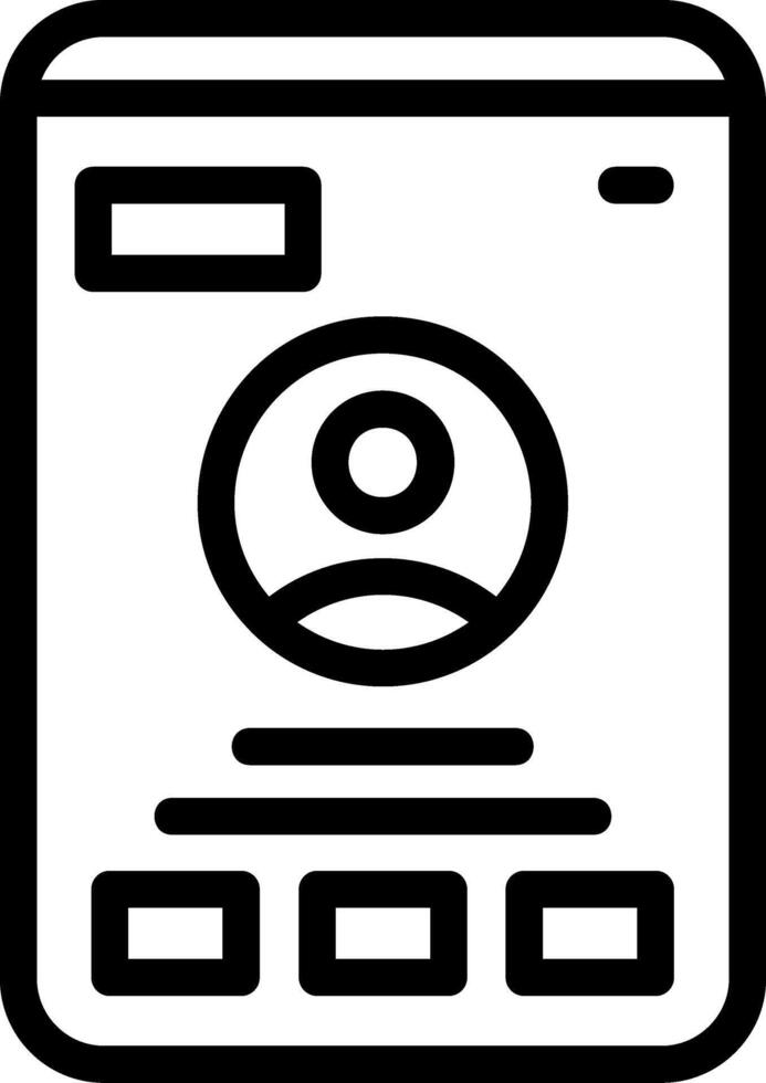 Profile Line Icon vector