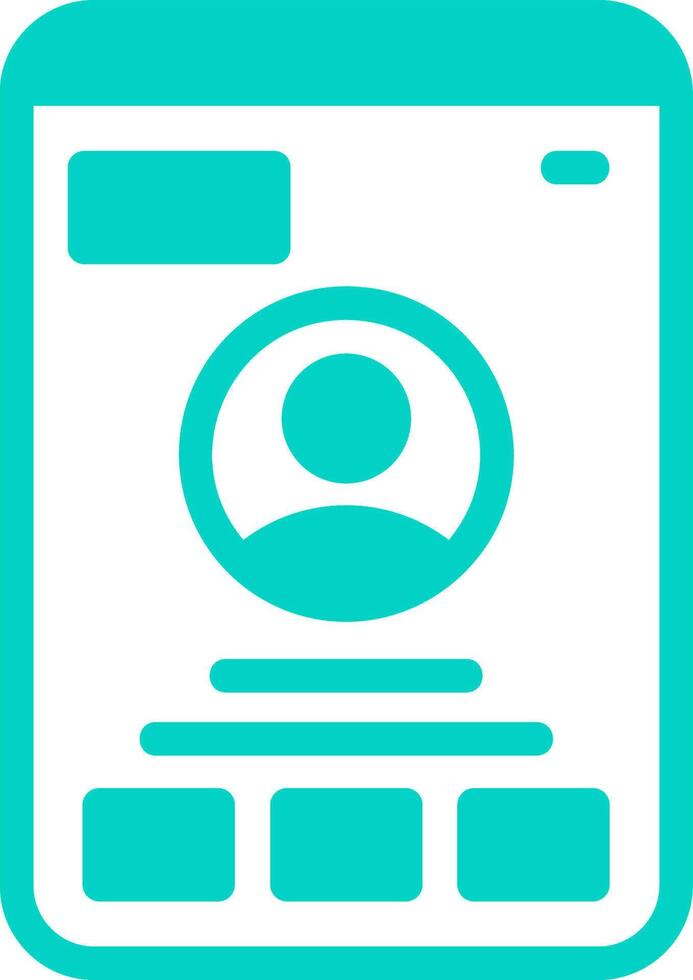 Profile Solid Multi Gradient Icon vector