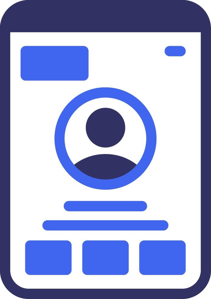 Profile Solid Two Color Icon vector