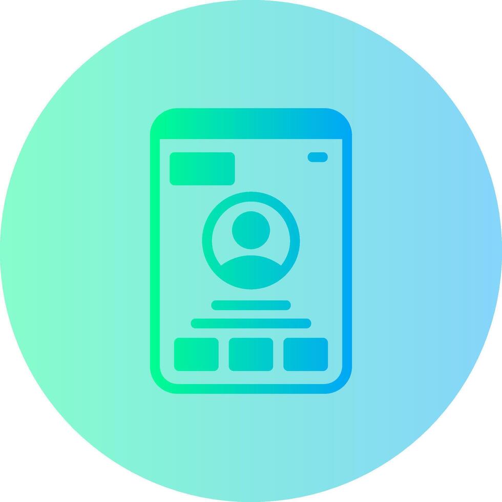 Profile Gradient Circle Icon vector
