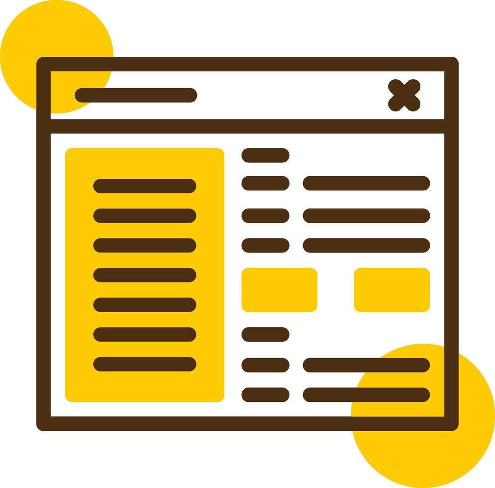 Settings Yellow Lieanr Circle Icon vector