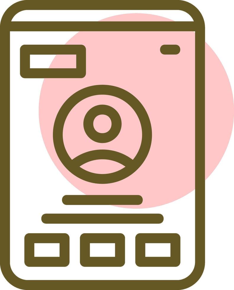 Profile Linear Circle Icon vector