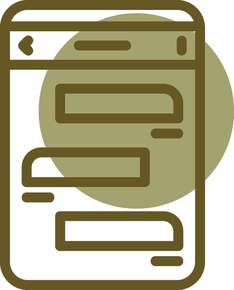 Messages Linear Circle Icon vector