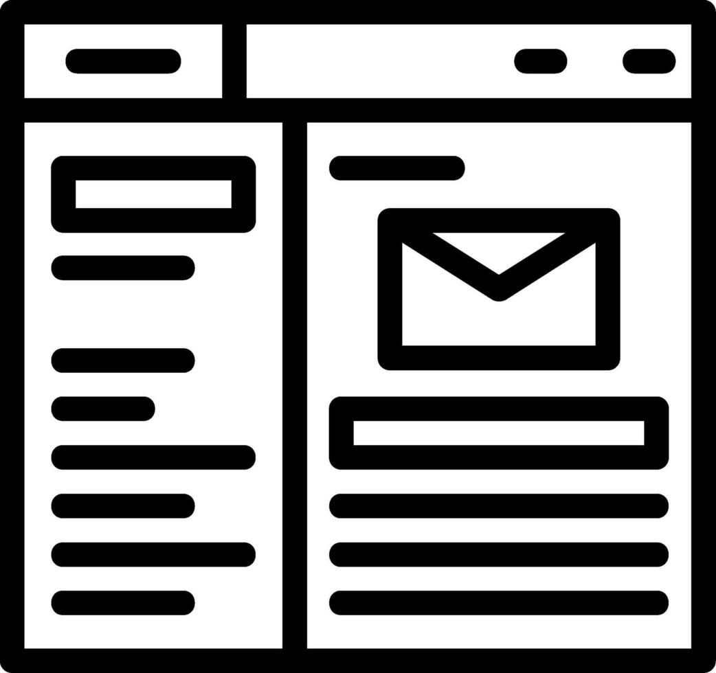 icono de línea de correo vector