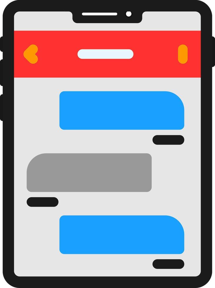 icono plano de mensajes vector