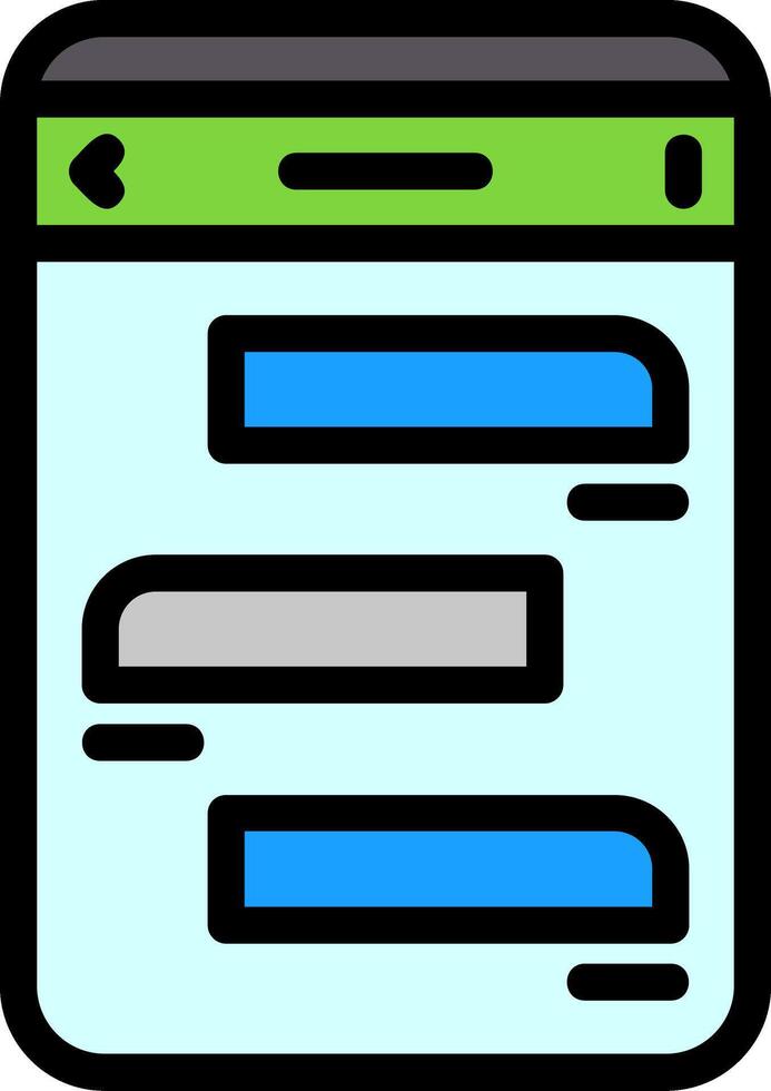 Messages Line Filled Icon vector