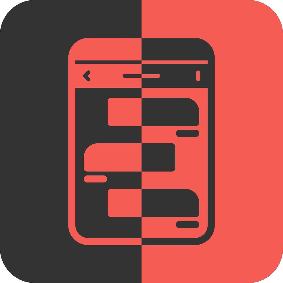 Messages Red Inverse Icon vector