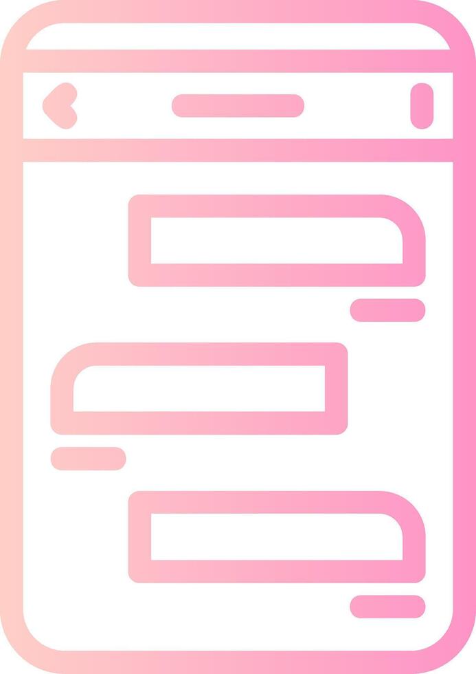 Messages Linear Gradient Icon vector