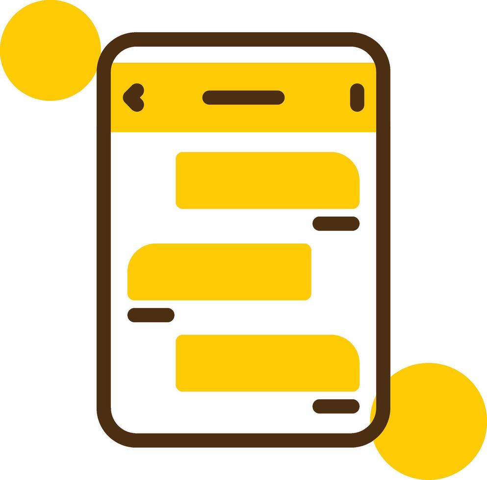 Messages Yellow Lieanr Circle Icon vector